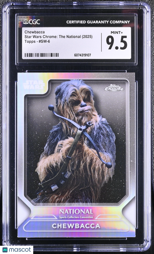 2025 Topps Chrome Star Wars The National Chewbacca #SW-6 Refractor CGC 9.5