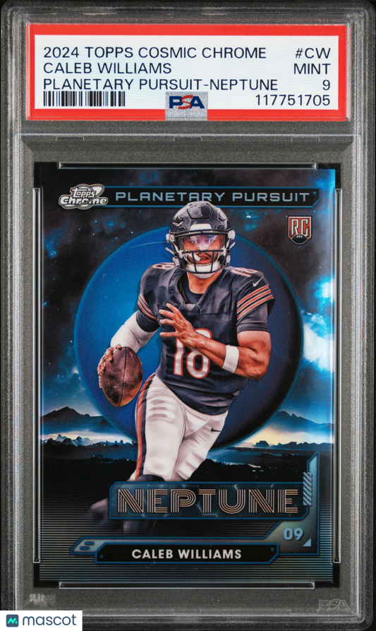 2024 Topps Cosmic Chrome Planetary Pursuit Caleb Williams Neptune Rookie PSA 9