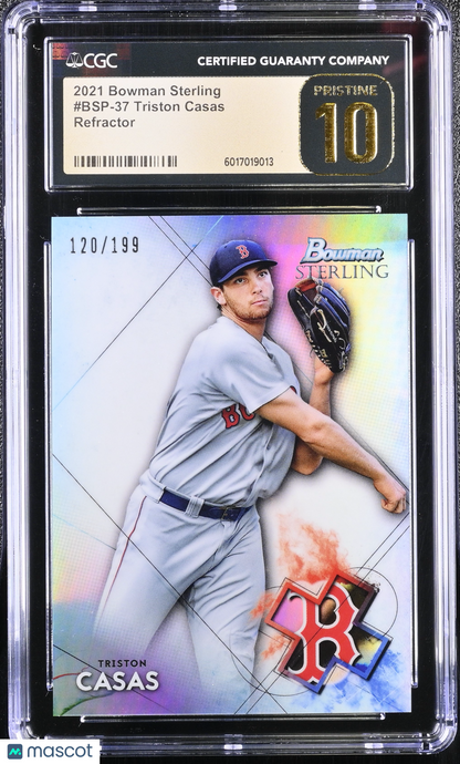 2021 Bowman Sterling Triston Casas #BSP-37 Refractor CGC 10