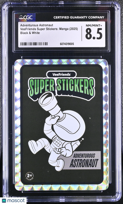 2025 VeeFriends Super Stickers Manga Adventurous Astronaut Black & White CGC 8.5