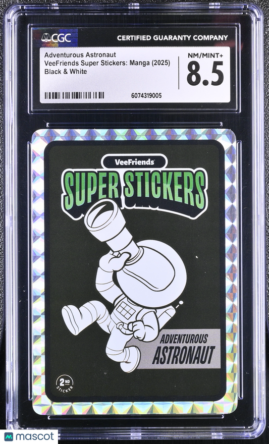 2025 VeeFriends Super Stickers Manga Adventurous Astronaut Black & White CGC 8.5