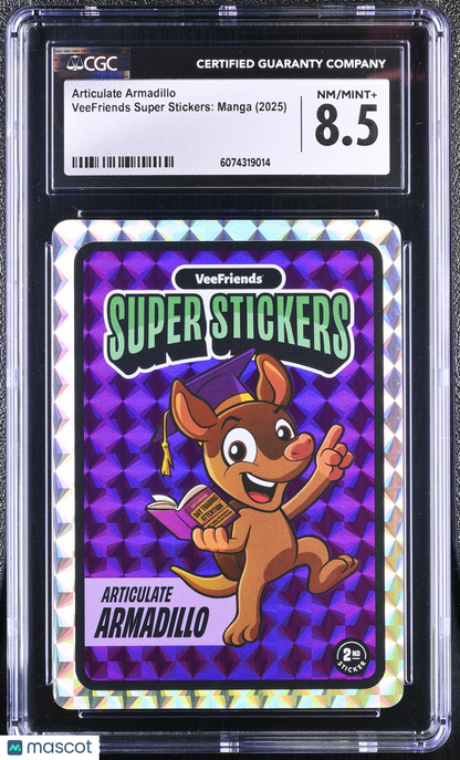 2025 VeeFriends Super Stickers Manga Series Articulate Armadillo CGC 8.5