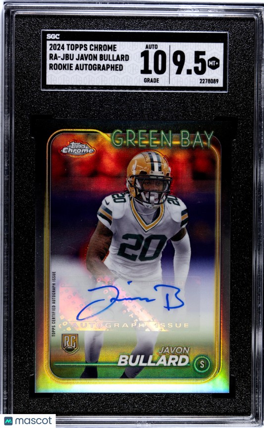2024 Topps Chrome Javon Bullard #RA-JBU RC Rookie Auto Refractor SGC 9.5