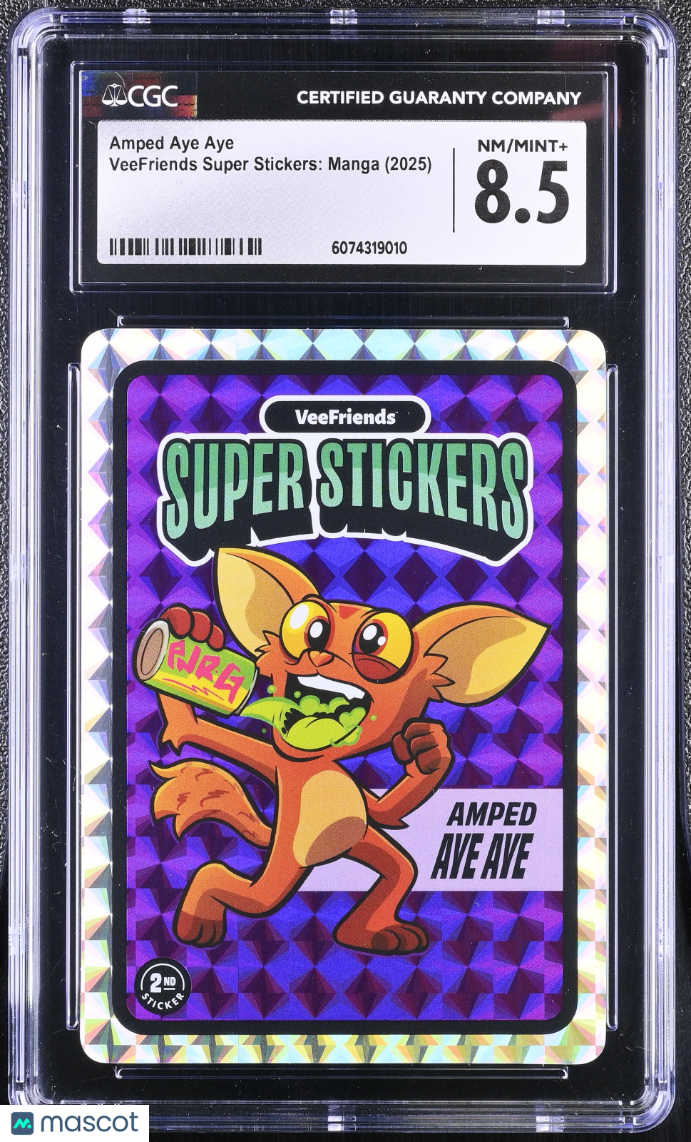 2025 Veefriends Super Stickers Manga Series Amped Aye Aye CGC 8.5
