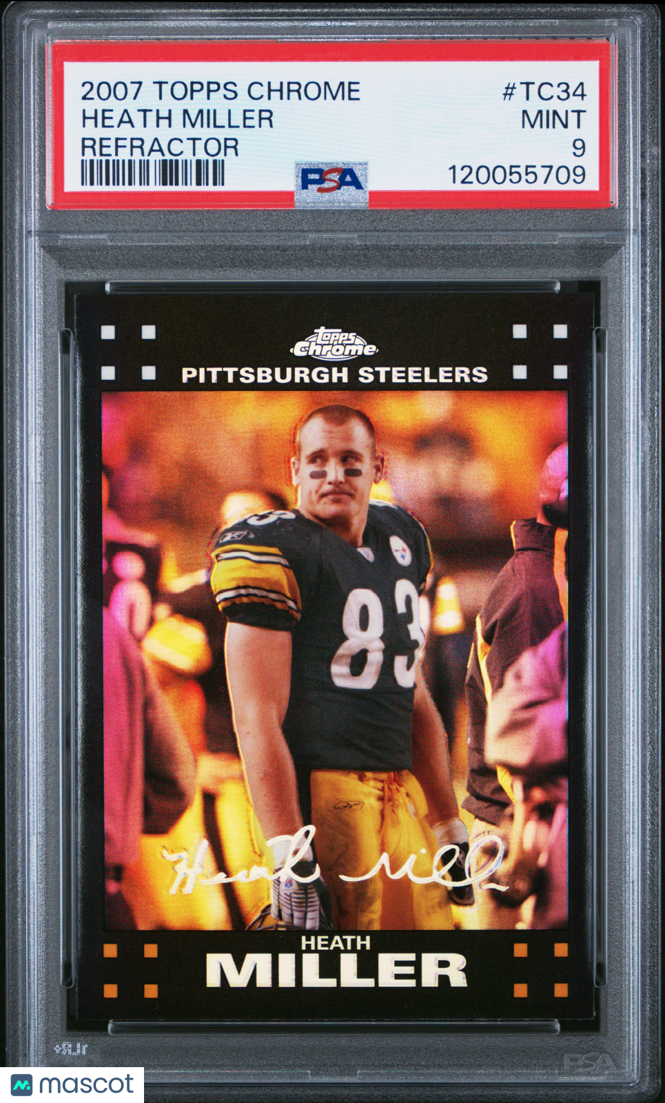 2007 Topps Chrome Heath Miller #TC34 Refractor PSA 9
