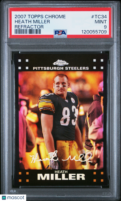 2007 Topps Chrome Heath Miller #TC34 Refractor PSA 9