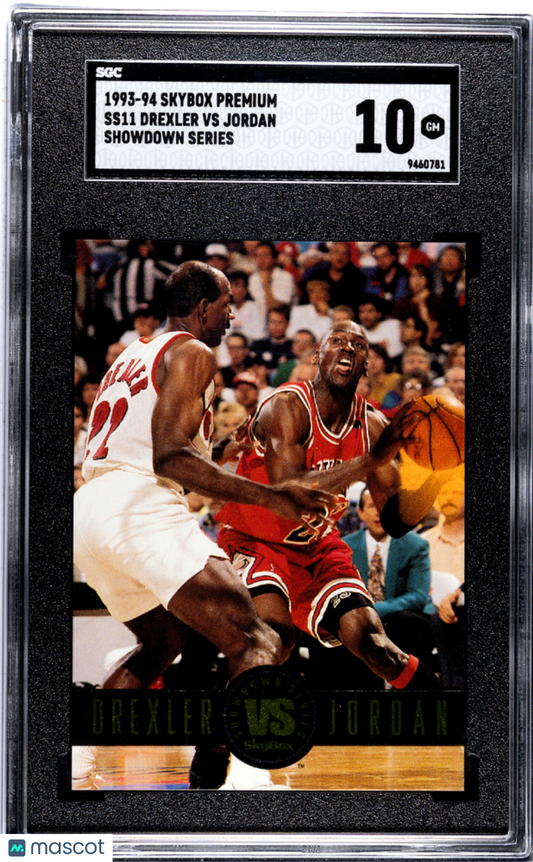 1993-94 Skybox Premium Clyde Drexler VS Michael Jordan Showdown Series SGC 10