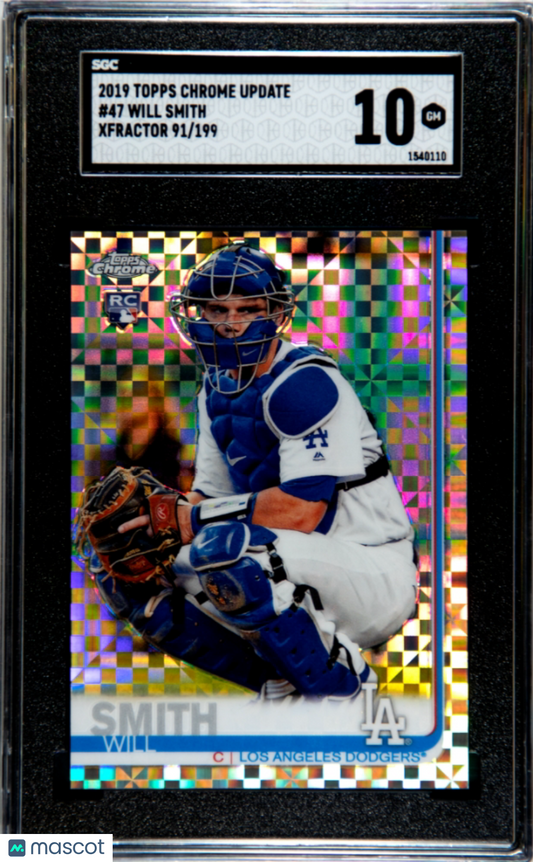 2019 Topps Chrome Update Will Smith #47 X-Fractor 91/199 RC Rookie SGC 10