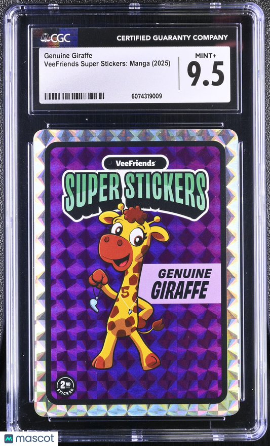 2025 VeeFriends Super Stickers Manga Series Genuine Giraffe CGC 9.5