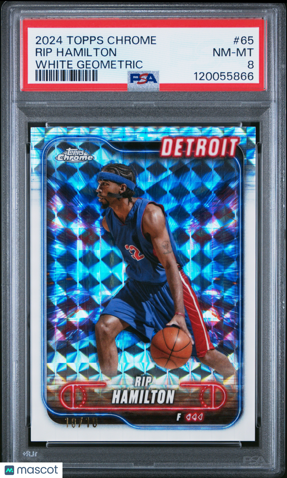 2024-25 Topps Chrome Rip Hamilton #65 White Geometric 10/10 PSA 8