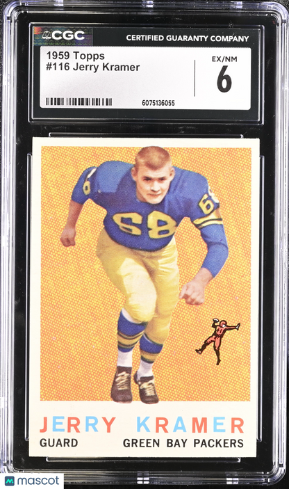 1959 Topps Jerry Kramer #116 RC Rookie CGC 6