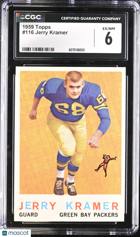 1959 Topps Jerry Kramer #116 RC Rookie CGC 6