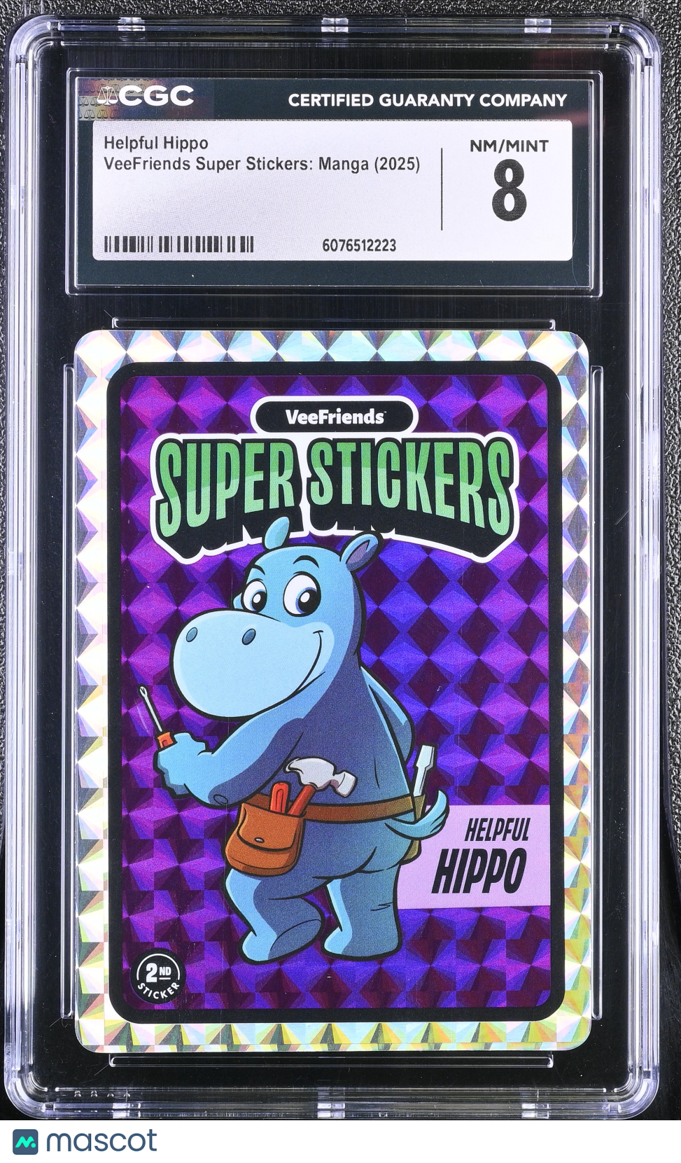 2025 Veefriends Super Stickers: Manga Helpful Hippo CGC 8