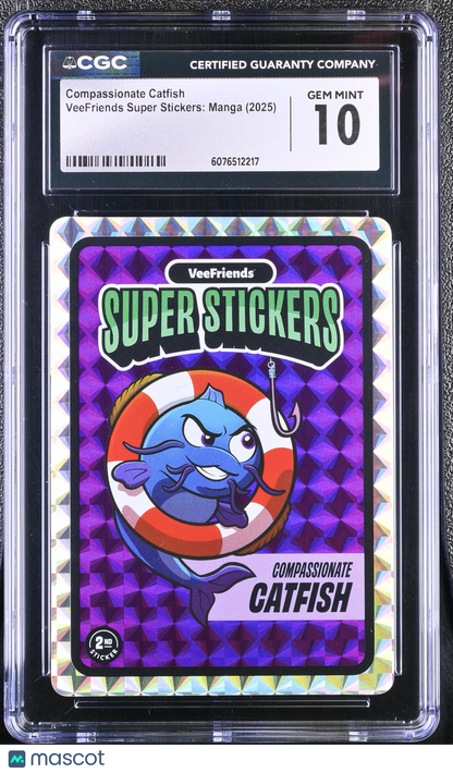 2025 Veefriends Super Stickers: Manga Compassionate Catfish CGC 10