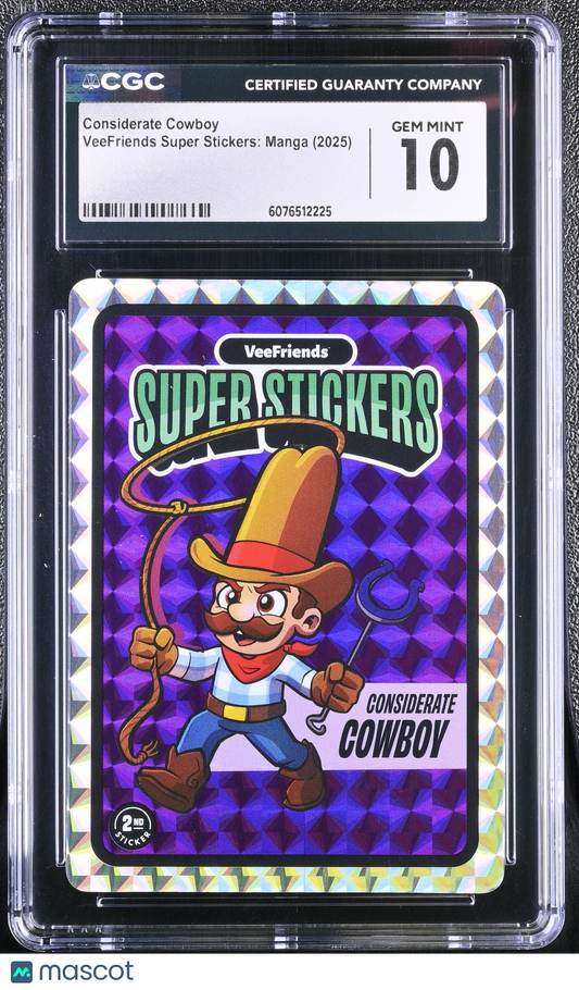 2025 Veefriends Super Stickers: Manga Considerate Cowboy CGC 10