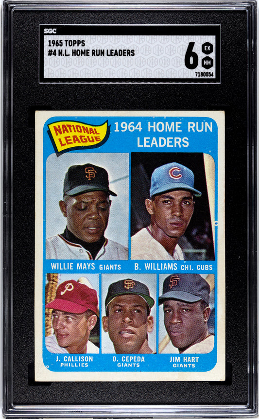 1965 Topps N. L. Home Run Leaders #4 SGC 6