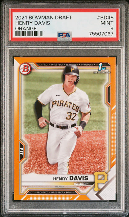 2021 Bowman Draft Henry Davis #BD48 Orange /25 PSA 9