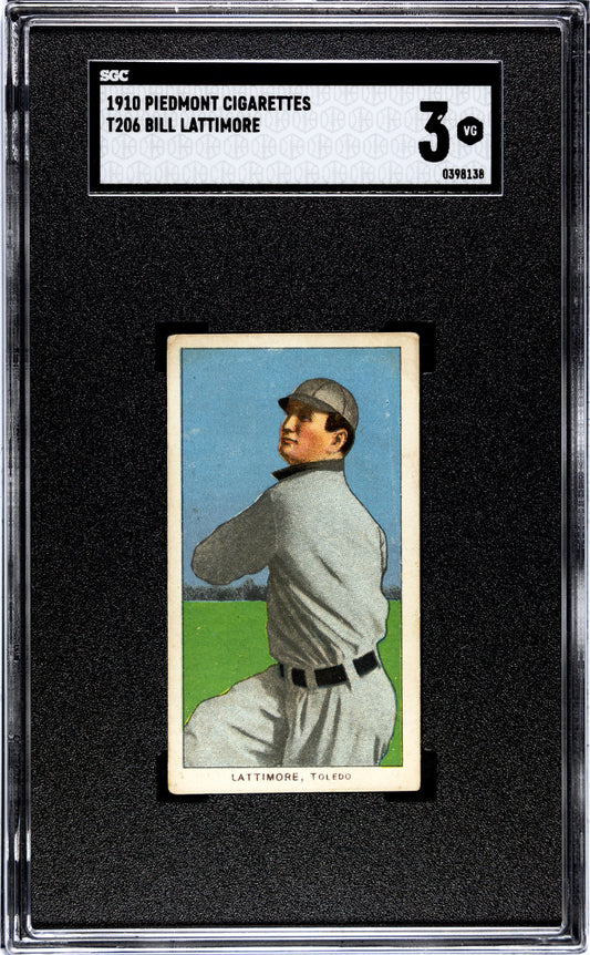 1910 Piedmont Cigarettes (T206) Bill Lattimore SGC 3