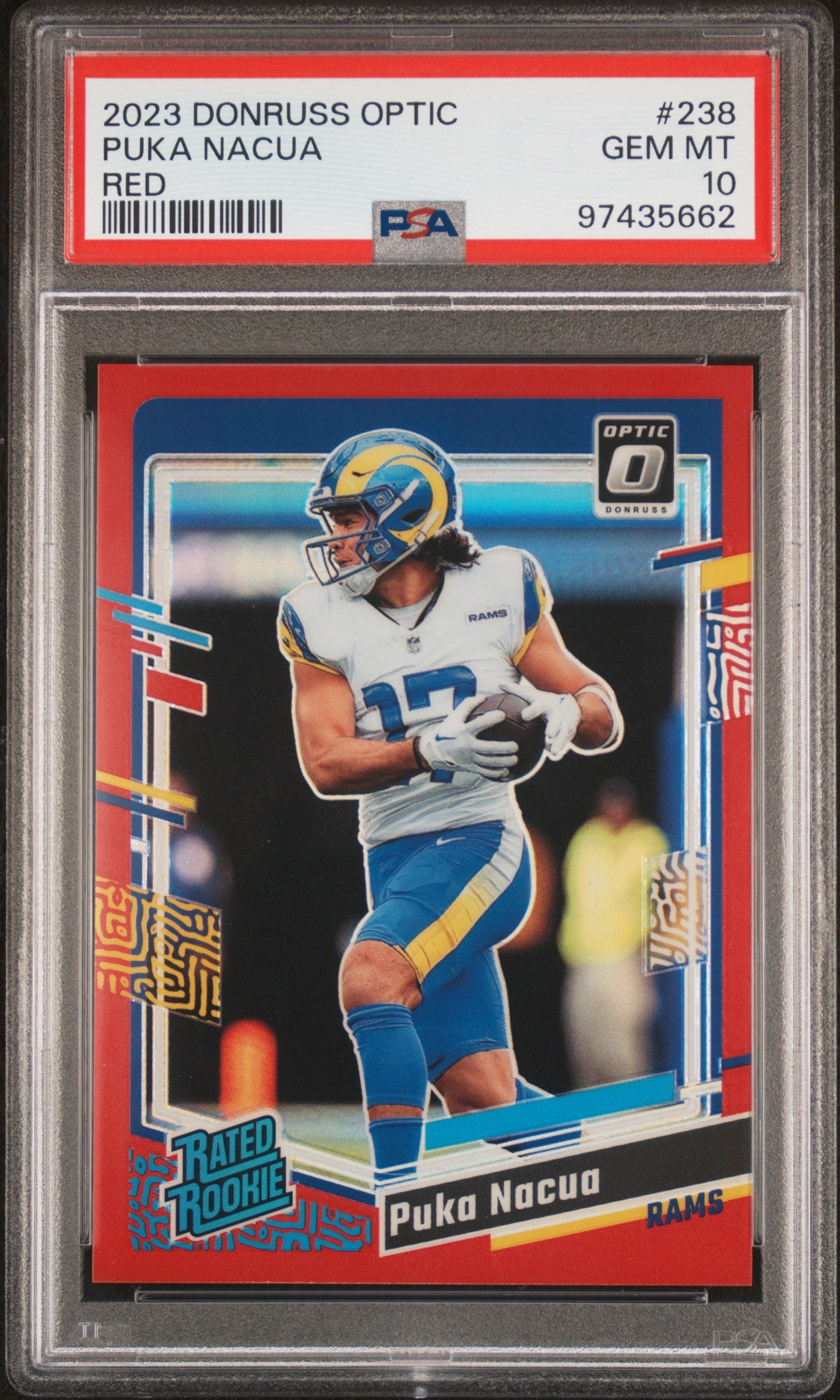 2023 Panini Donruss Optic Puka Nacua #238 Red /99 PSA 10