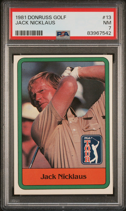 1981 Donruss Golf Jack Nicklaus #13 PSA 7