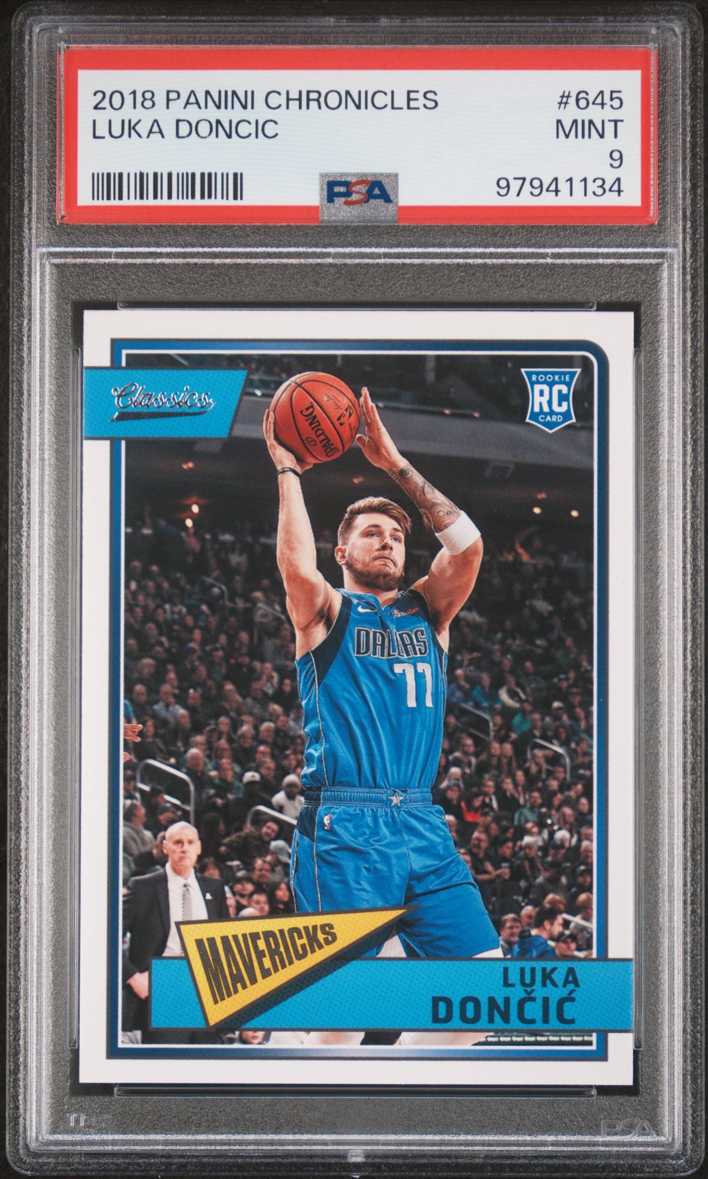 2018 Panini Chronicles Luka Doncic #645 Rookie PSA 9