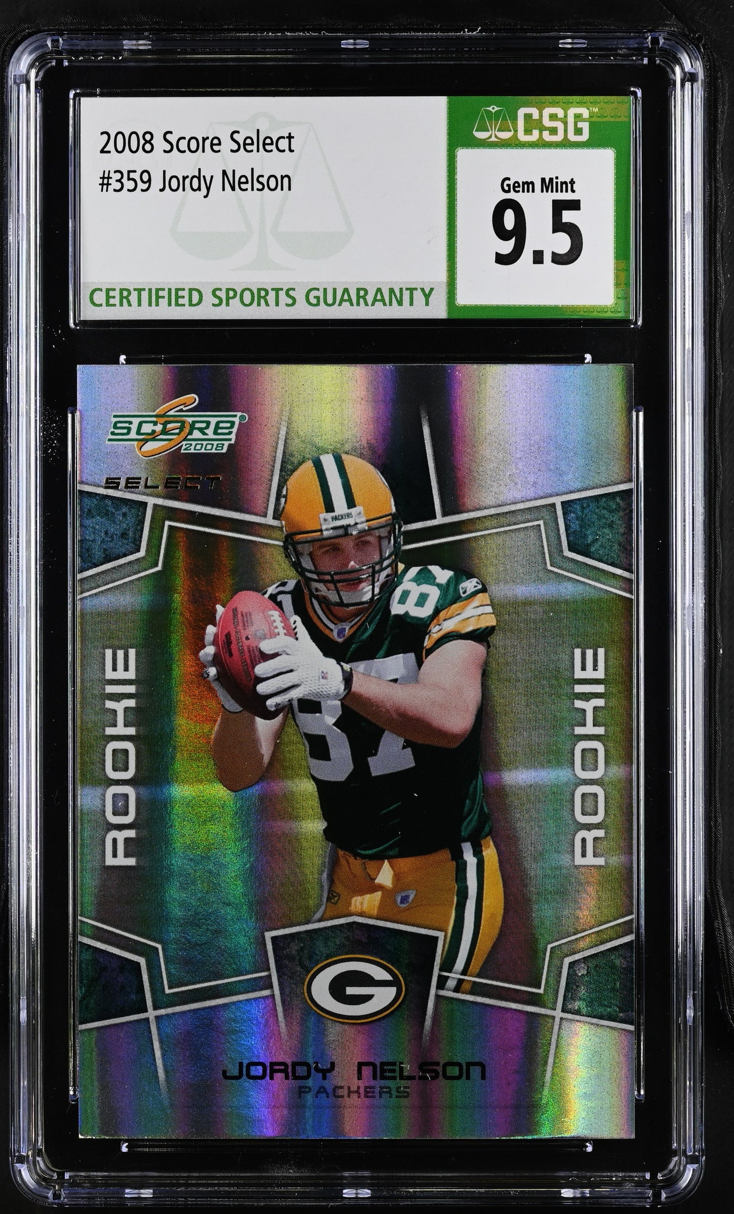 2008 Select Jordy Nelson #359 /999 CGC 10