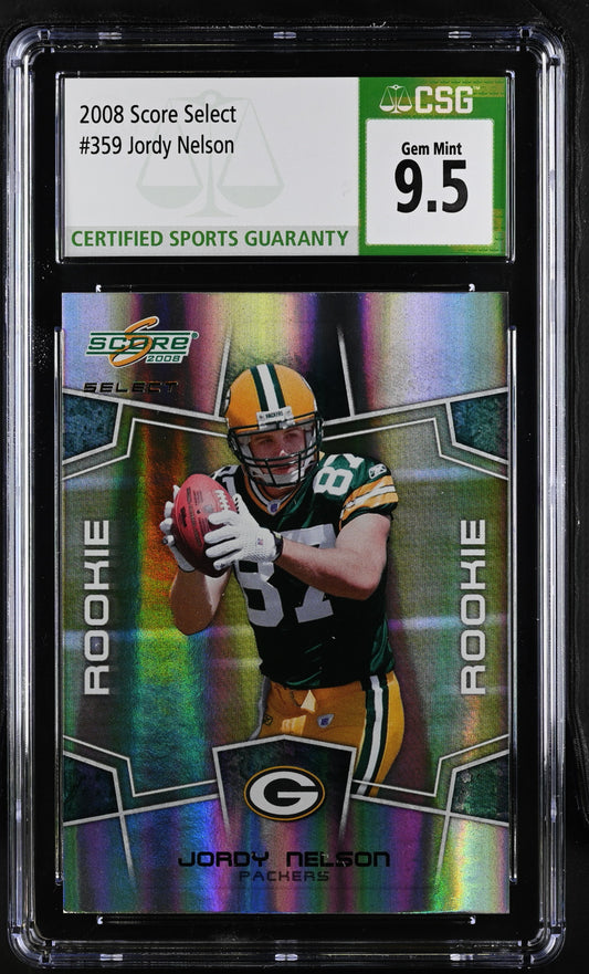 2008 Select Jordy Nelson #359 /999 CGC 10