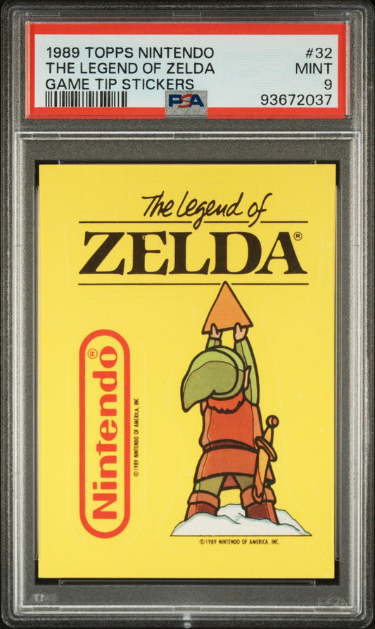 1989 Topps Nintendo Game Tip Stickers The Legend Of Zelda #32 PSA 9