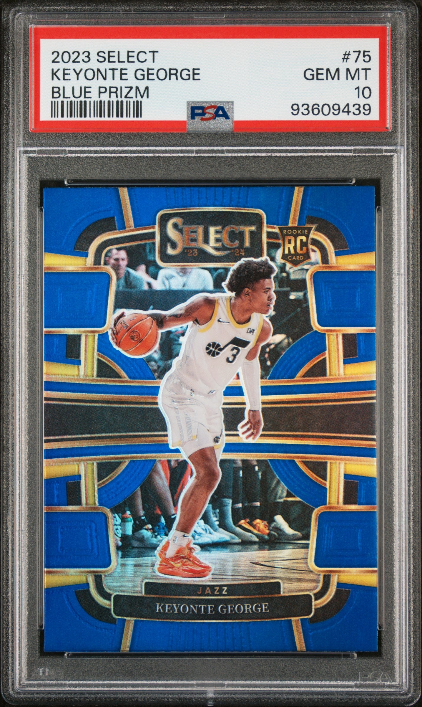 2023 Panini Select Keyonte George #75 Blue Prizm PSA 10