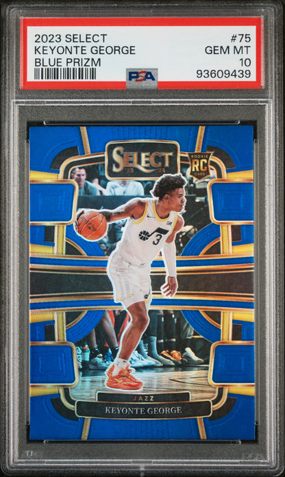 2023 Panini Select Keyonte George #75 Blue Prizm PSA 10