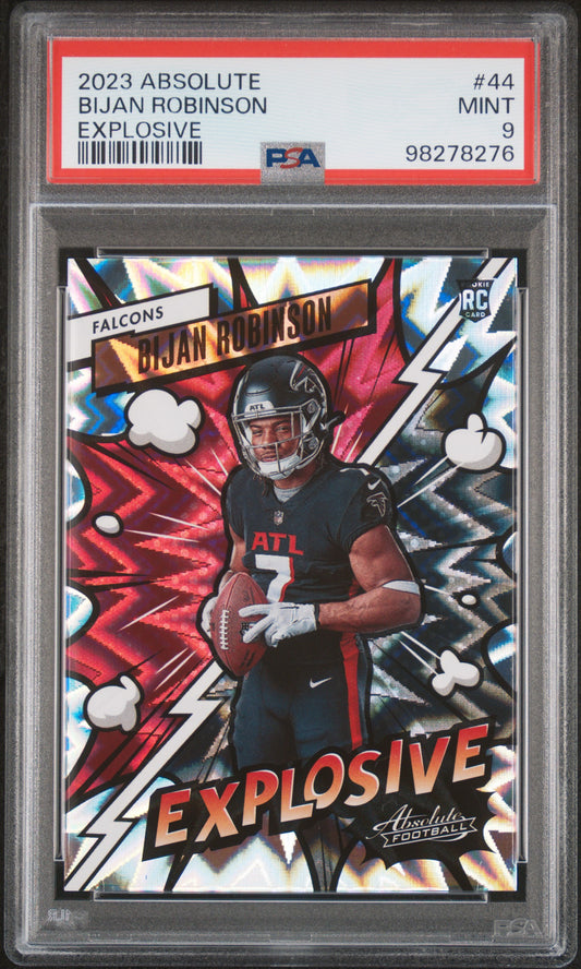 2023 Panini Absolute Bijan Robinson #44 Explosive Rookie PSA 9