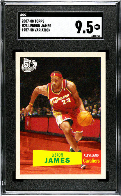 2007-08 Topps LeBron James #23 1957-58 Variation SGC 9.5