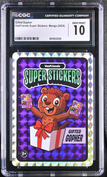 2025 Veefriends Super Stickers: Manga Gifted Gopher CGC 10
