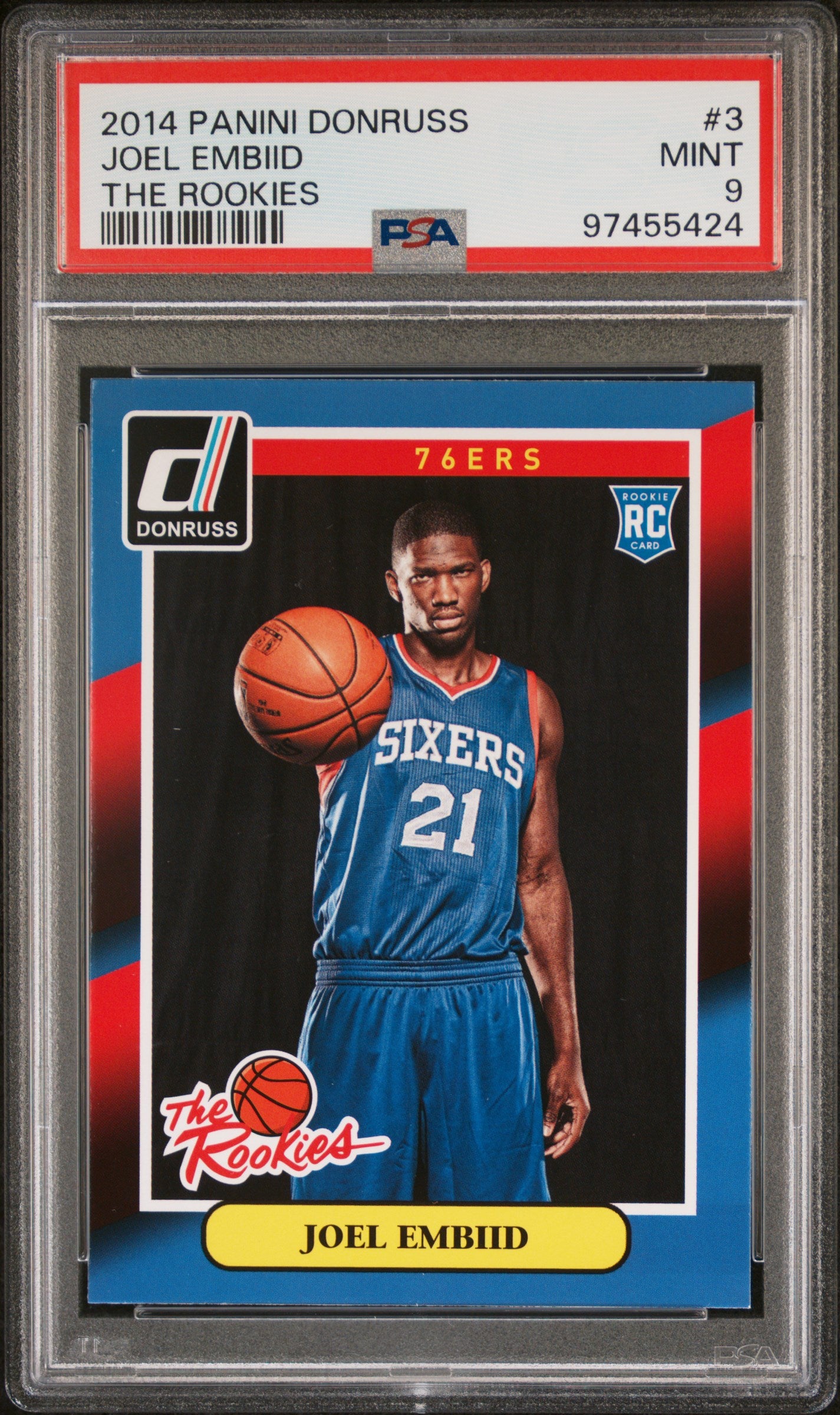 2014 Panini Donruss Joel Embiid #3 The Rookies PSA 9