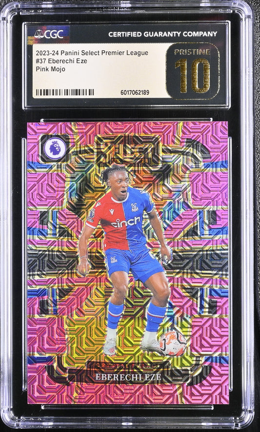 2023-24 Panini Select Premier League Eberechi Eze #37 Pink Mojo /325 CGC 10