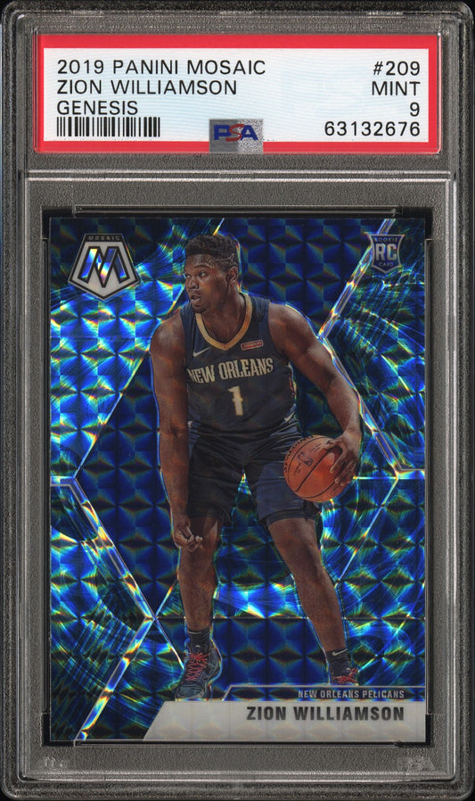 2019 Panini Mosaic Zion Williamson #209 Genesis PSA 9