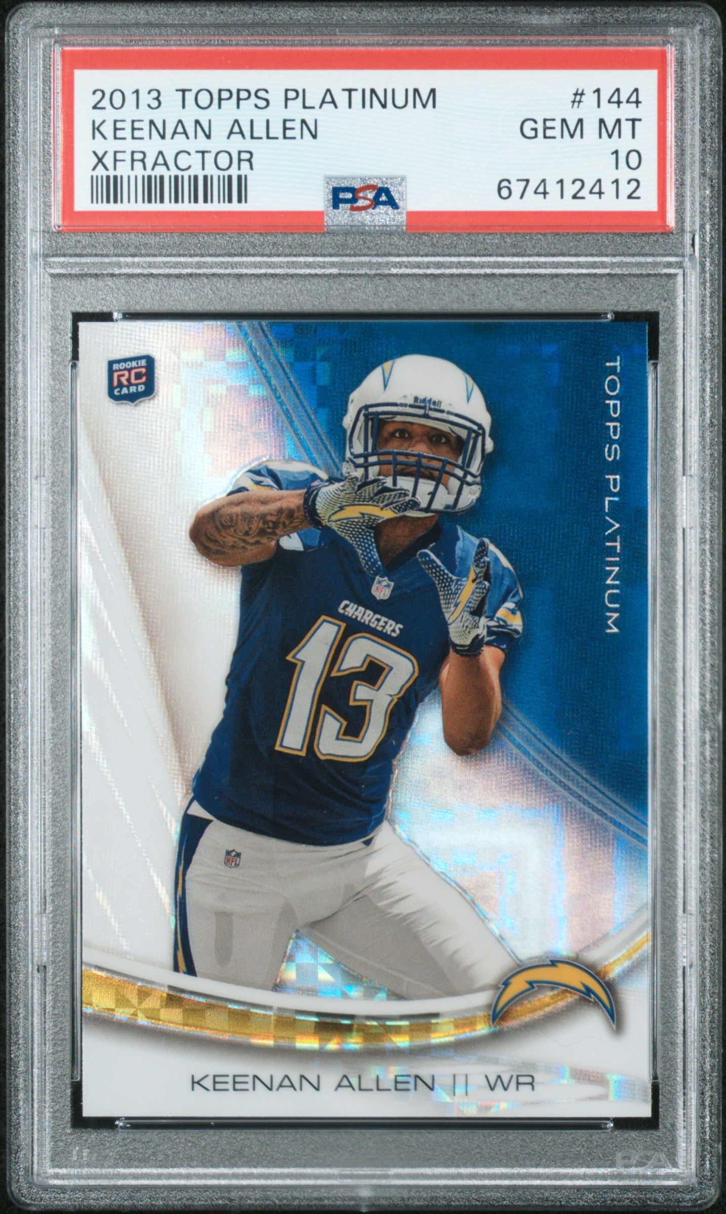 2013 Topps Platinum Keenan Allen #144 Xfractor PSA 10