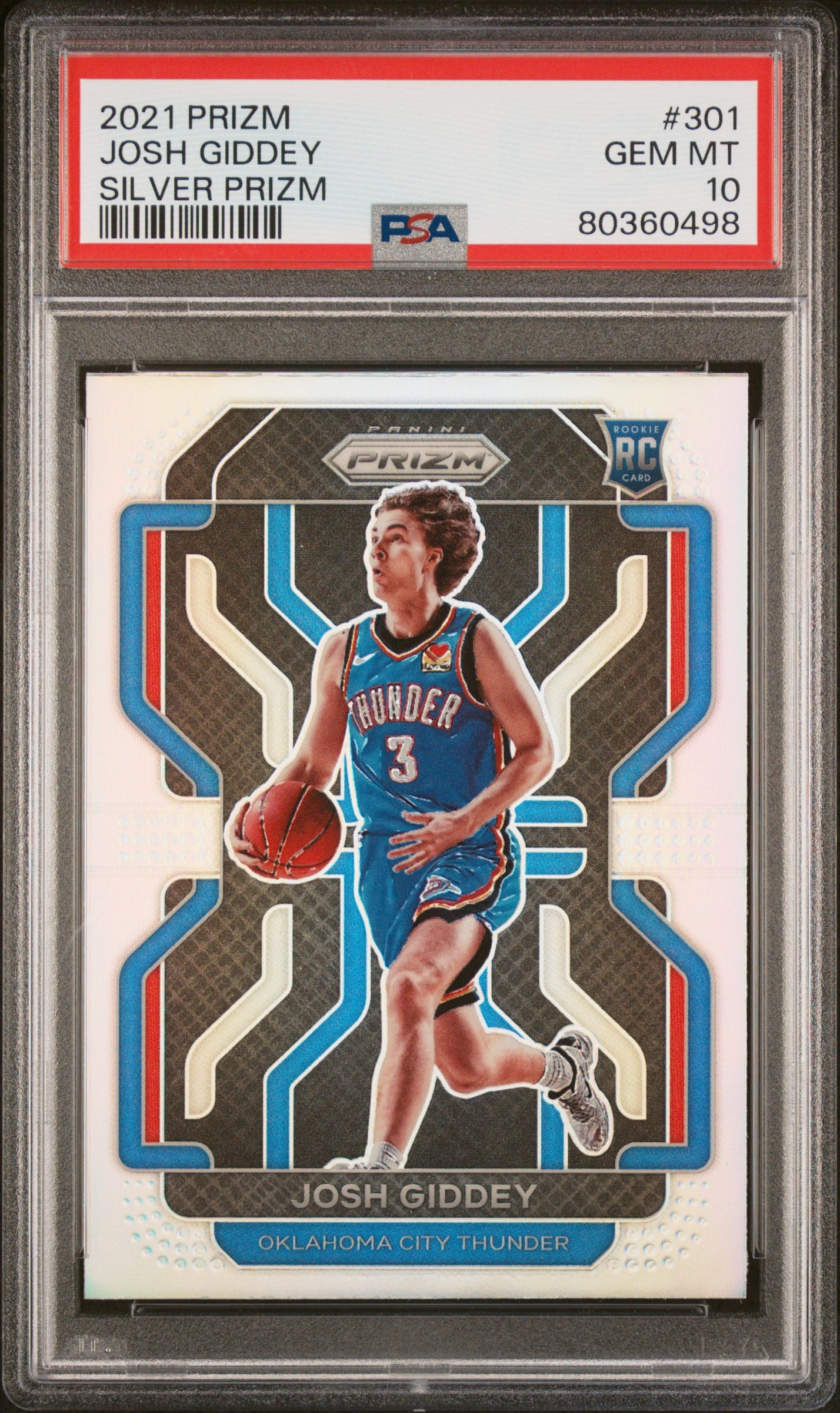 2021 Panini Prizm Josh Giddey #301 Silver Prizm PSA 10