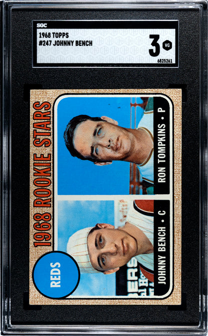 1968 Topps Johnny Bench #247 SGC 3