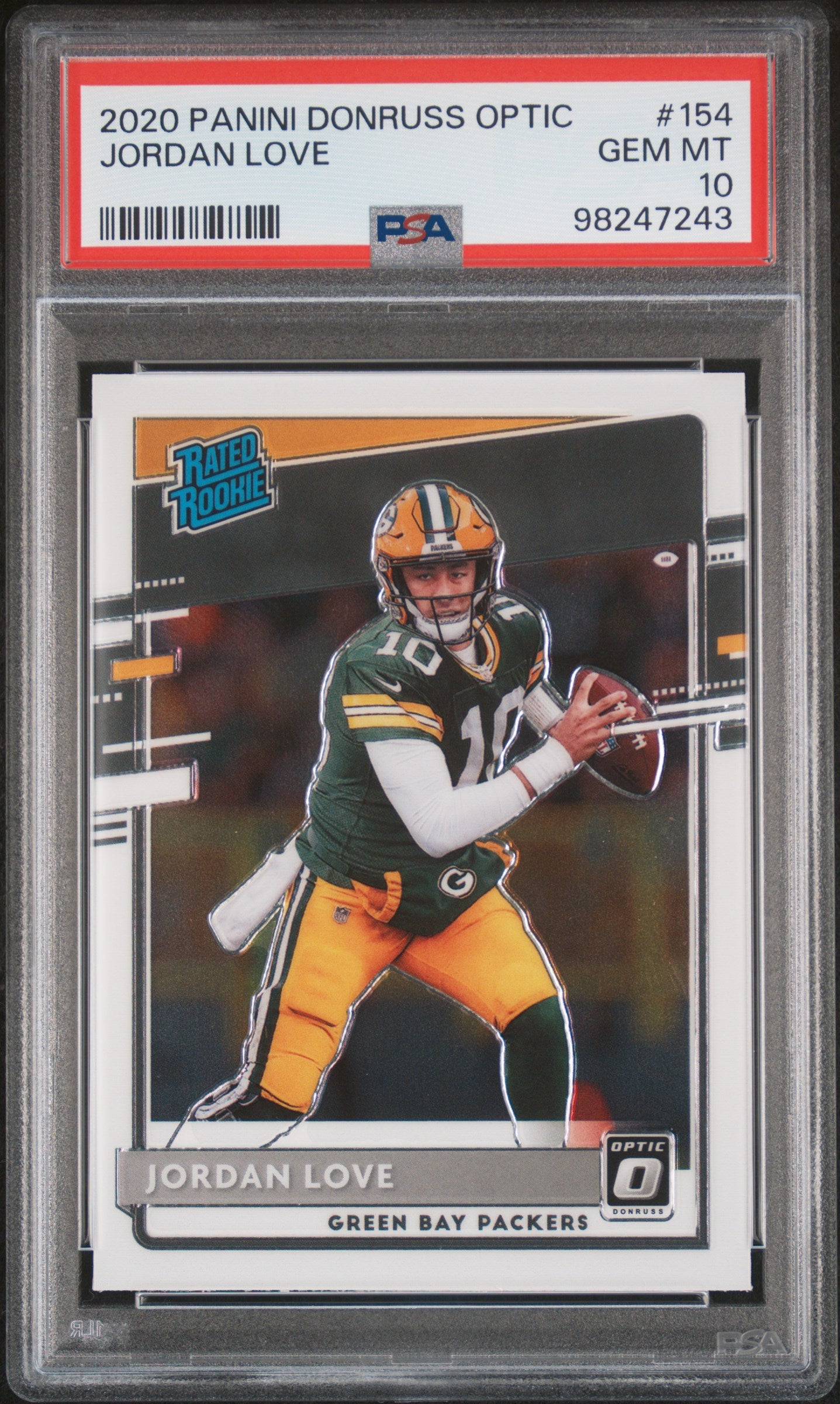 2020 Panini Donruss Optic Jordan Love #154 PSA 10