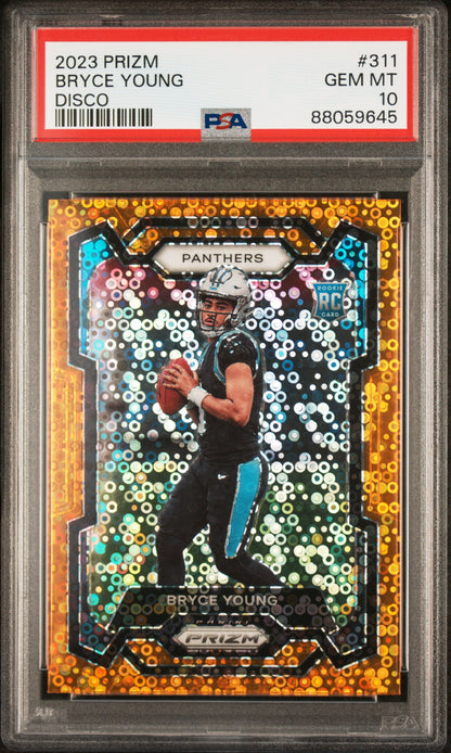 2023 Panini Prizm Bryce Young #311 Disco Prizm Rookie PSA 10