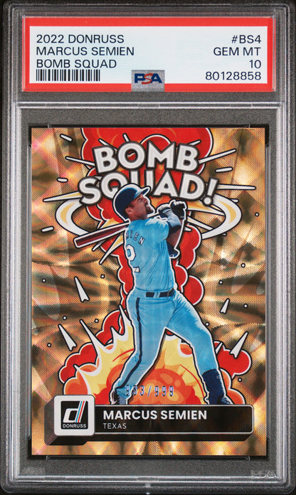 2022 Panini Donruss Bomb Squad Marcus Semien #BS4 Bomb Squad PSA 10