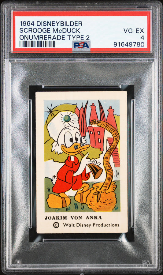 1964 Disneybilder Onumrerade Type 2 Scrooge Mcduck PSA 4