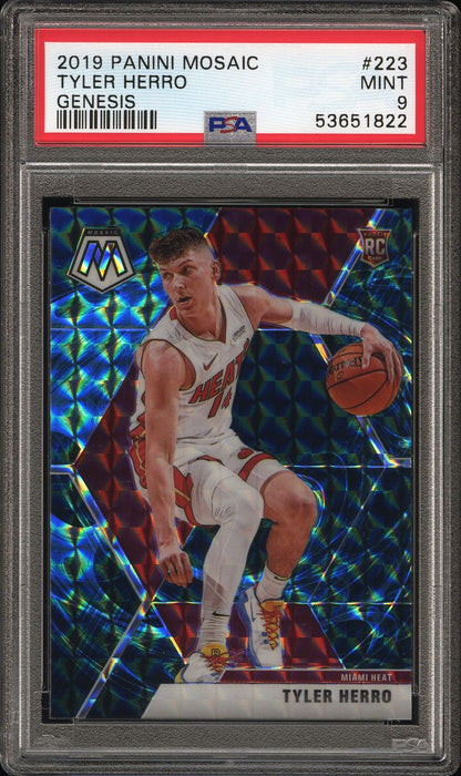 2019 Panini Mosaic Tyler Herro #223 Genesis PSA 9