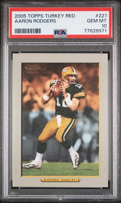 2005 Topps Turkey Red Aaron Rodgers #221 Short Print PSA 10