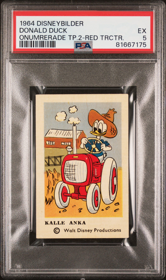 1964 Disneybilder Onumrerade Type 2 Donald Duck PSA 5