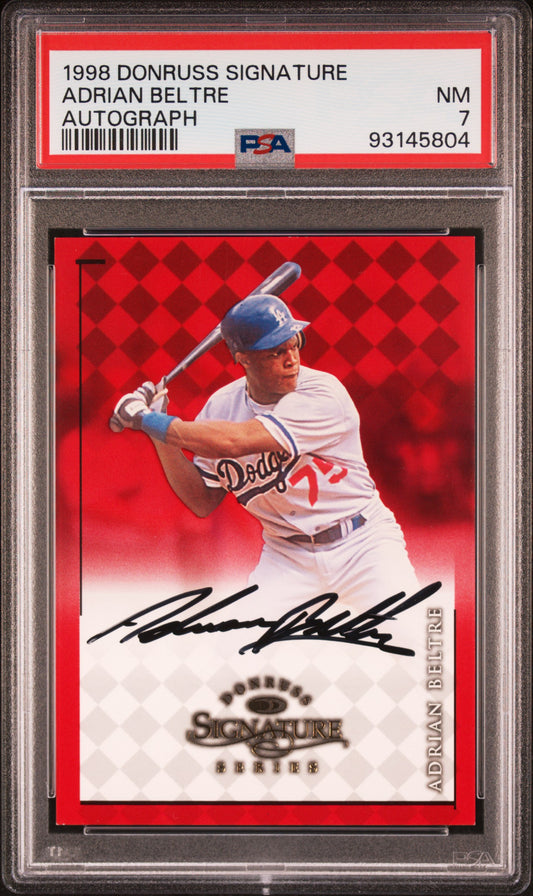 1998 Donruss Signature Adrian Beltre Autograph PSA 7