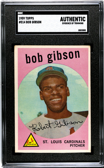 1959 Topps Bob Gibson #514 SGC Authentic