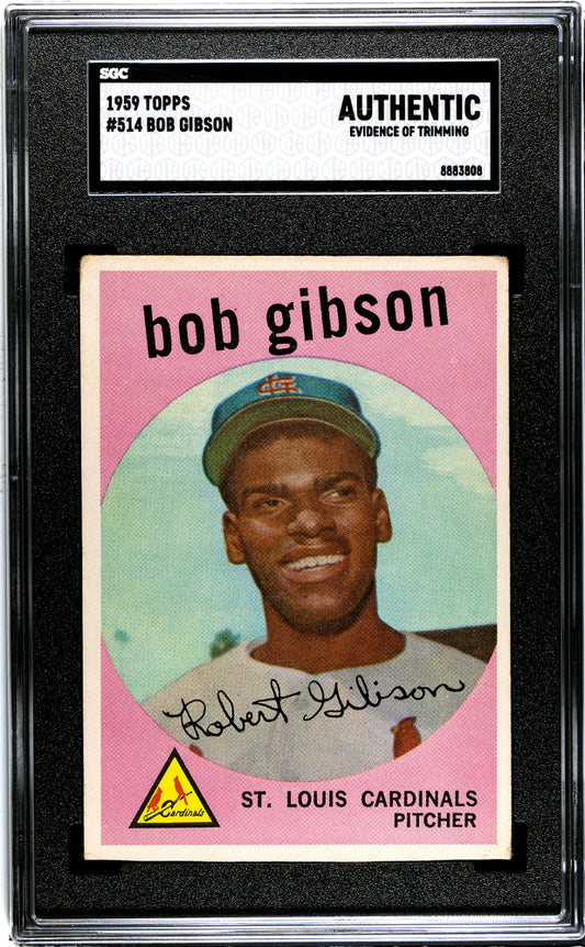 1959 Topps Bob Gibson #514 SGC Authentic