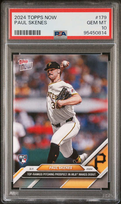 2024 Topps Now Paul Skenes #179 PSA 10